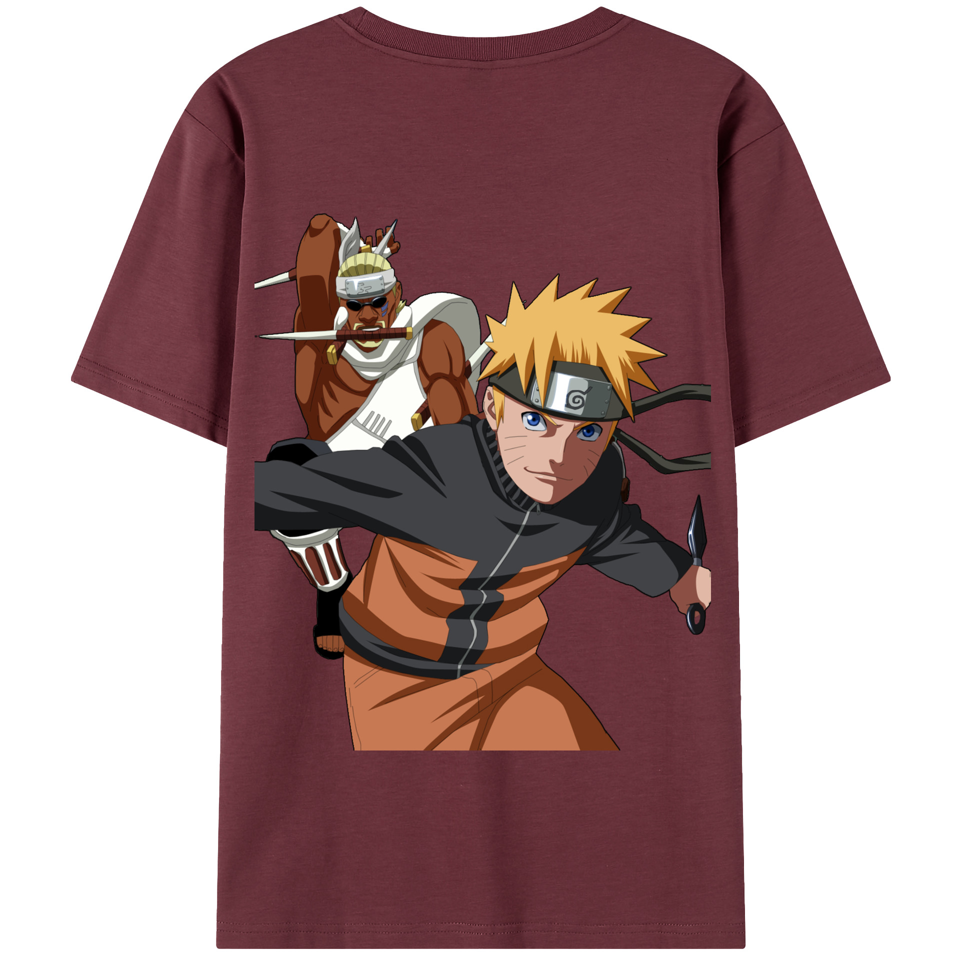 （画像用） NARUTO -ナルト- うずまき ナルト Uzumaki Naruto 綿100％半袖Tシャツ（背面プリント）